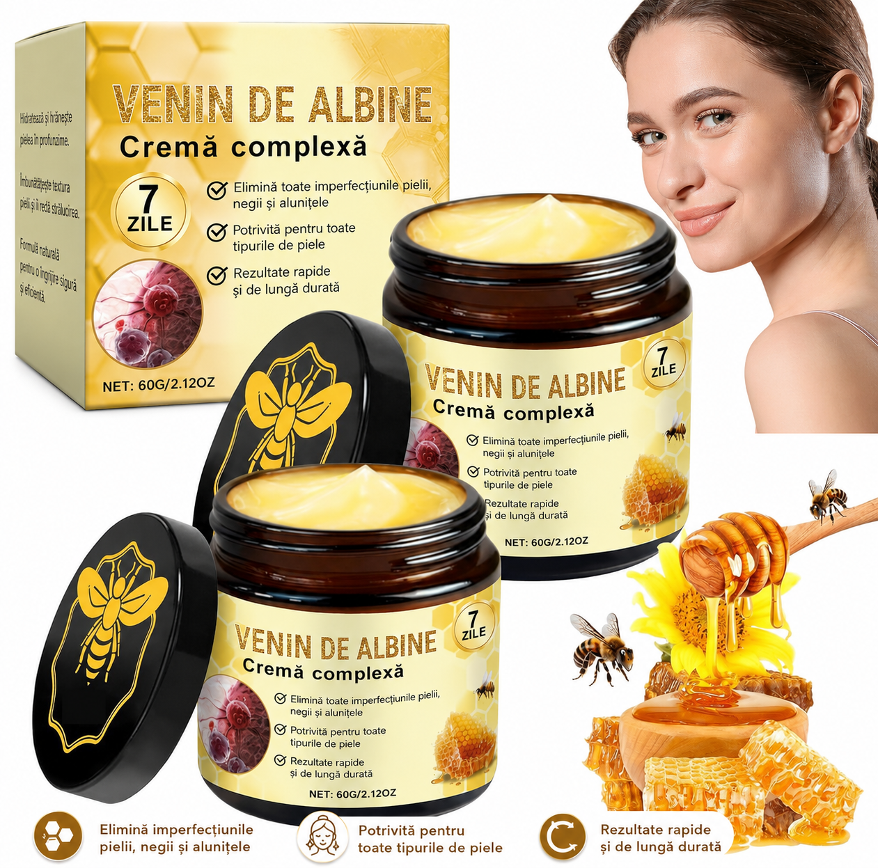Cremă cu Venin de Albine – Confort și Susținere pentru Articulații și Mușchi